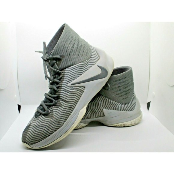 Nike Zoom Clear Out Men's Basketball Shoes SIZE 8.5 GREY/WHITE  Style 844370-002 - Picture 3 of 10